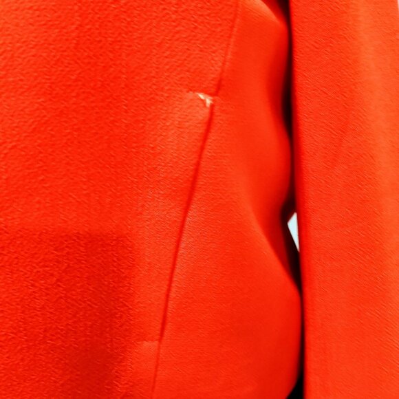 EVENUEL BRIGHT ORANGE COLLARLESS JACKET WOMEN SIZE L - Picture 6 of 9